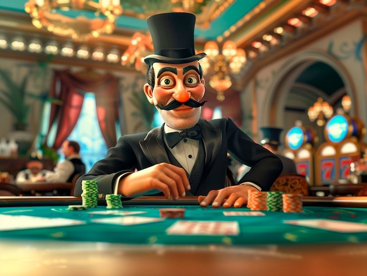 Meja permainan AduQ live di studio 234slot dengan dealer profesional